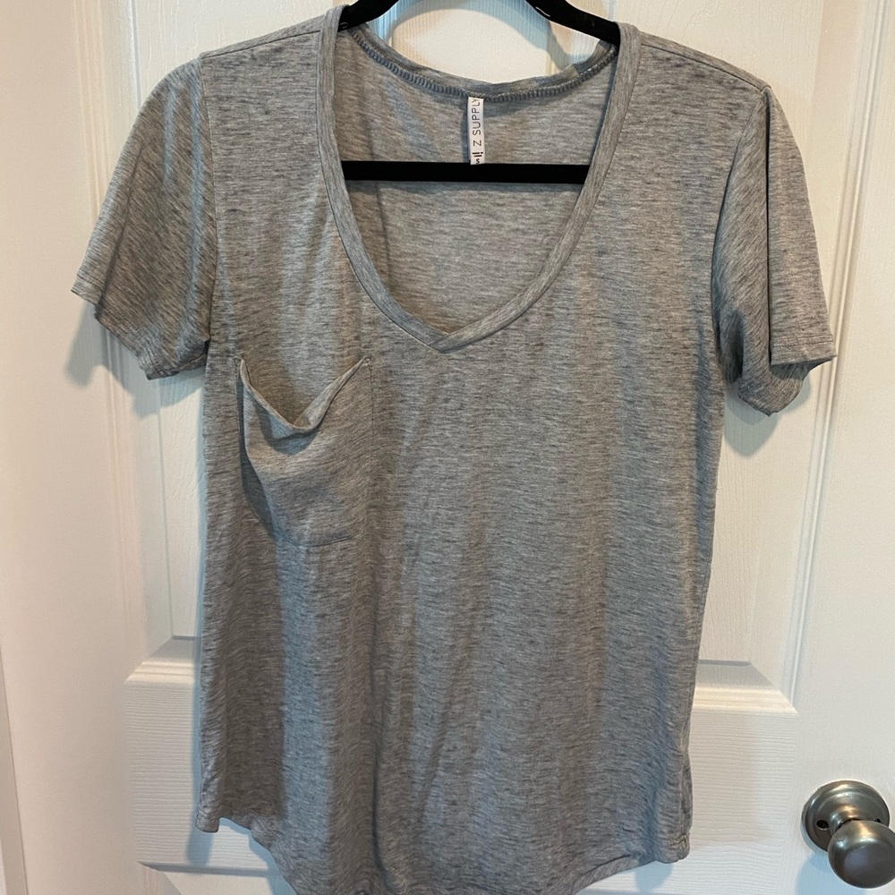 Z Supply Heather Grey Pocket T-shirt